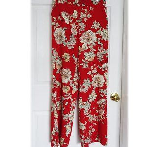 Zara Basic Floral Print Pant NWOT